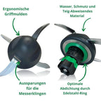 Passend für Thermomix TM6, TM5, Teig Pro Messer-Schutz, schützt das Messer, reduziert Teigreste