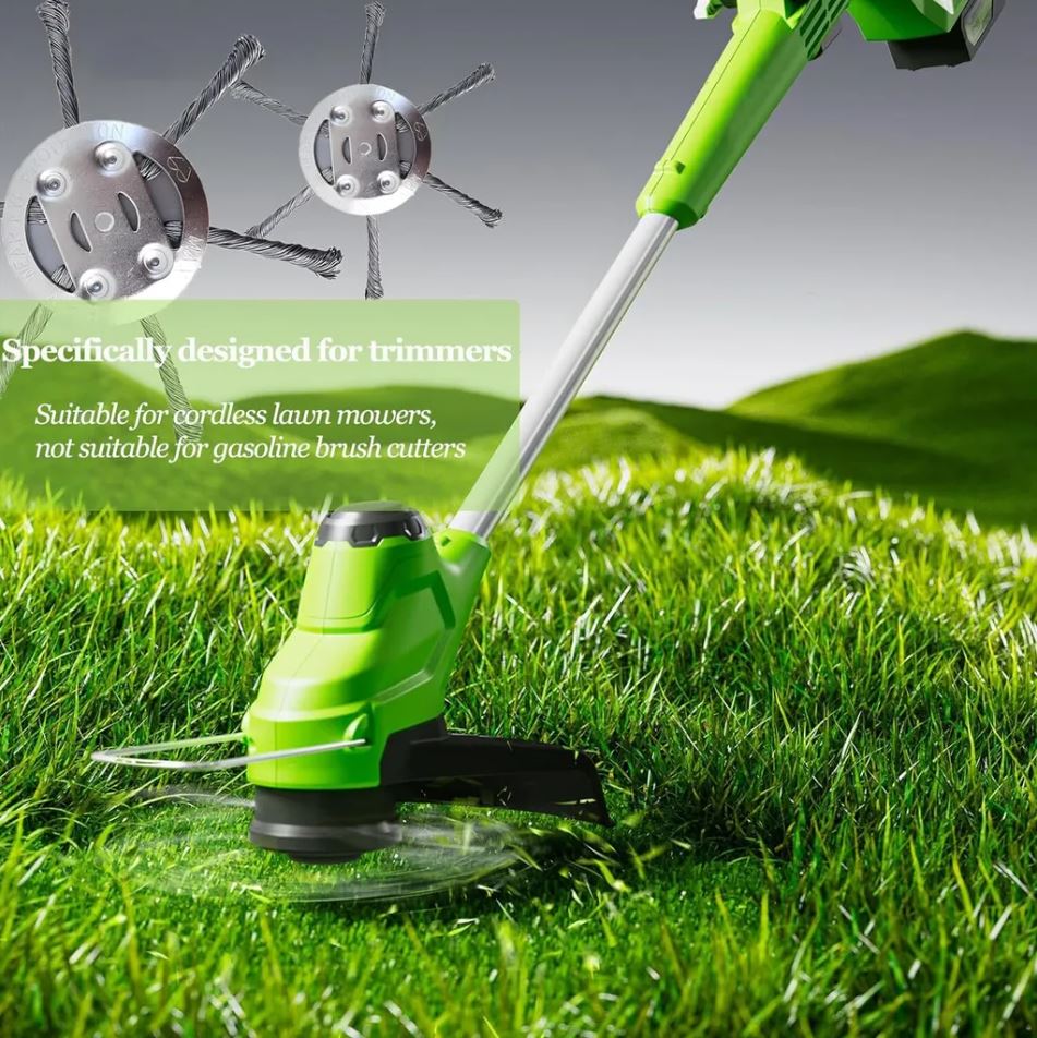 2 Stück Stahldraht Rasentrimmer, Unkrautbürste Für Rasentrimmer, Freischneider Zubehör