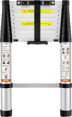 Telescopica in Alluminio Estensibile Altezza Max. 3,2m Portatile 8,2kg, Scala Telescopica Allungabile in Alluminio Portatile