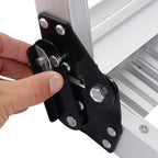 Piattaforma da lavoro in alluminio, pieghevole, con serrature di sicurezza, 150 kg, capacità di carico, piattaforma di lavoro con tappetini antiscivolo, scala per officina, casa, ufficio e