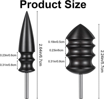 2 sztuki skórzanych burnisher Kit DIY Leathercraft Carving zestaw narzędzi ze temperówką, akcesoria do polerowania, polerka do skóry