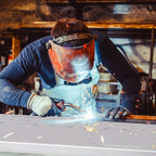 Tavolo da Lavoro, Banco da Lavoro con Supporto per Attrezzi e Vassoio, Fori per Fissaggio