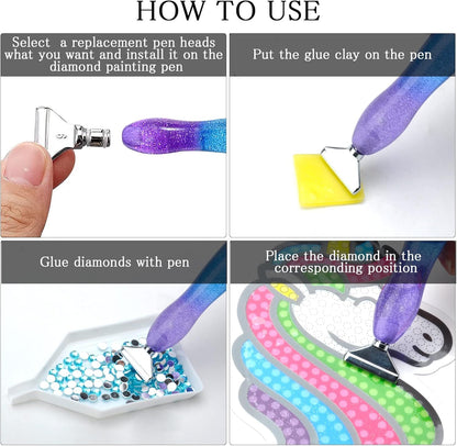 Zestaw pisaków do malowania diamentowego, akcesoria i narzędzia do 5D DIY malowania diamentami